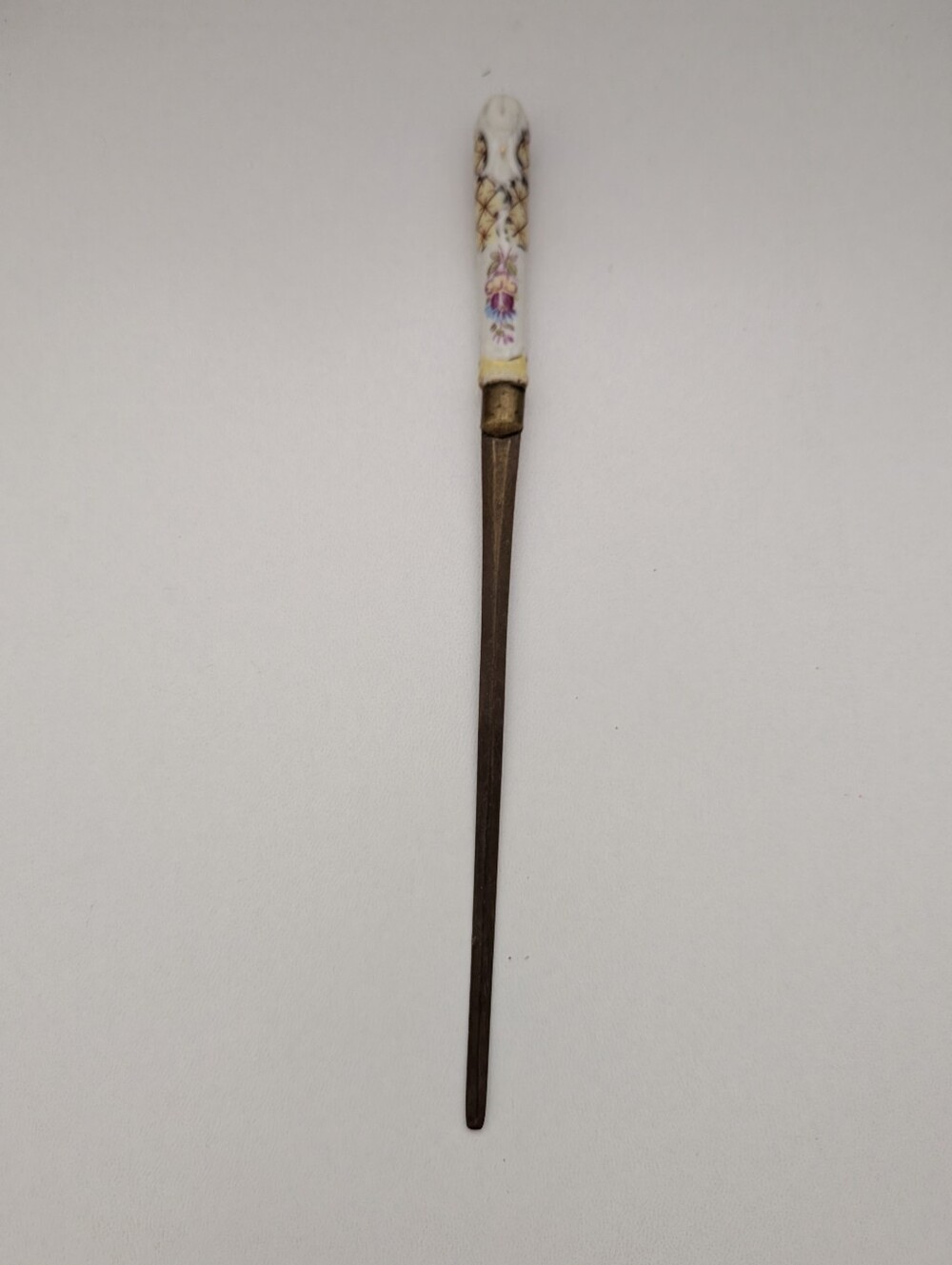 Antique Victorian Porcelain Hand Painted Letter Opener Desk Decor 8.5" - Picture 1 of 3